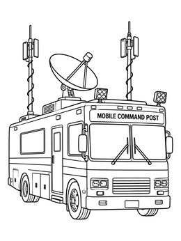 Free printable Mobile Command Post Vehicle coloring page