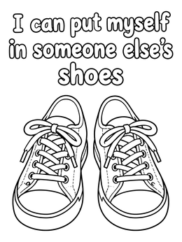 Free printable In Someone Else's Shoes Sneakers coloring page
