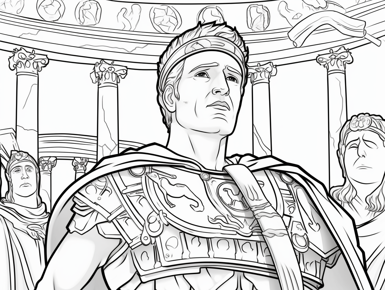 Emperor Julius Caesar Coloring Activity - Coloring Page