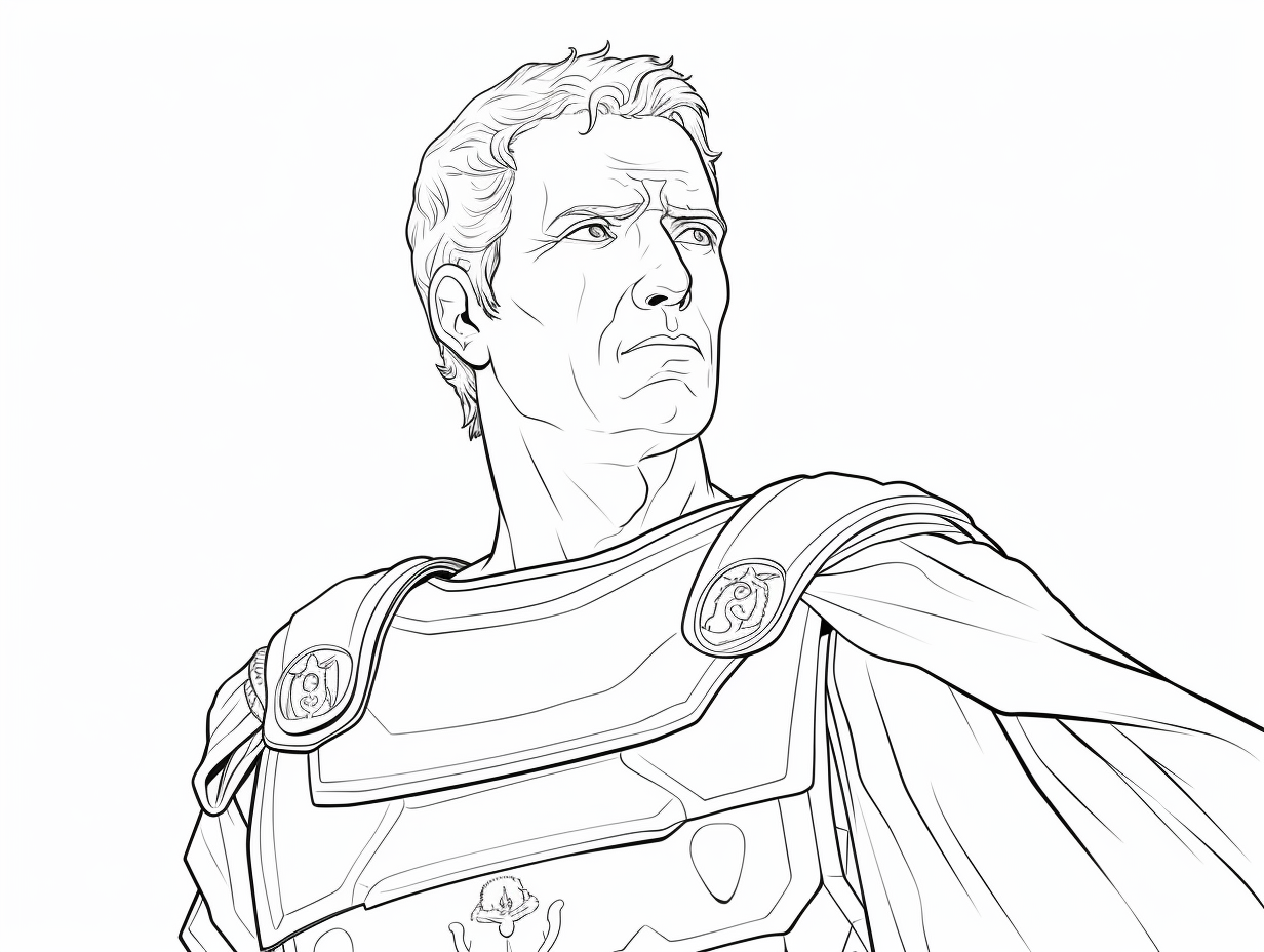 Emperor Julius Caesar Coloring - Coloring Page