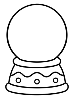 Free printable Empty Snowglobe Template For Drawing coloring page