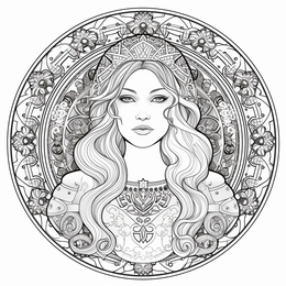 Simple Princess Coloring Page - Coloring Page