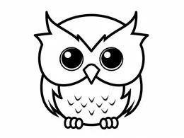 Owl Coloring Book cover page