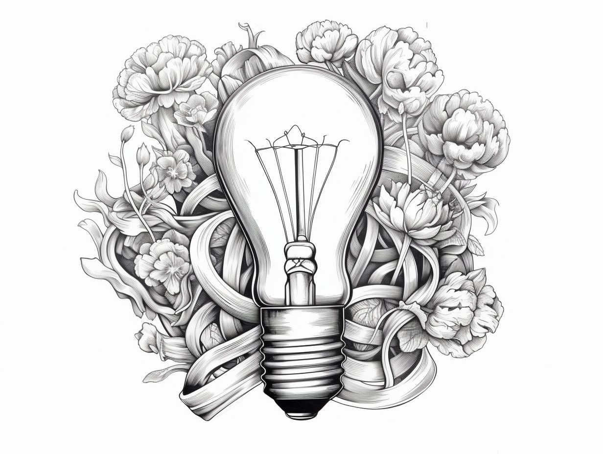 Enlightening Light Bulb Coloring Sheet - Coloring Page