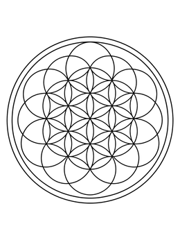 Free printable Sacred Geometry Flower Of Life coloring page