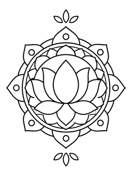 Free printable Simple Lotus Flower Mandala coloring page