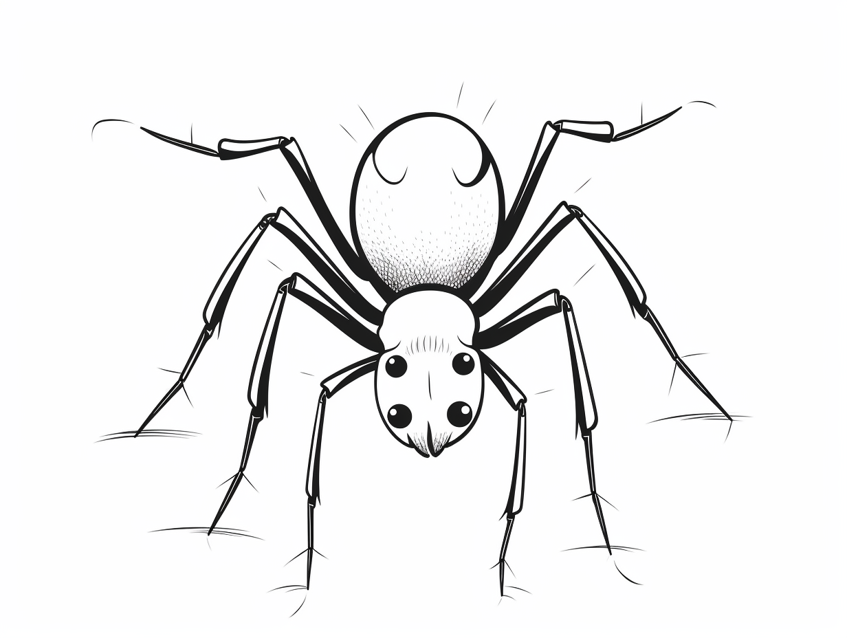 Entertaining Spider Coloring Page - Coloring Page