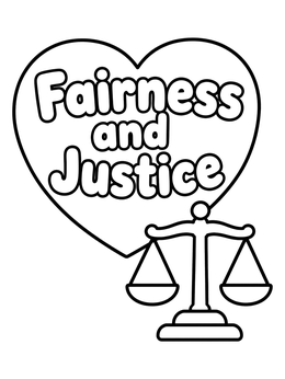 Free printable Fairness And Justice Balance Scale coloring page