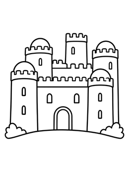 Free printable Historic Gondar Fortress Castle coloring page