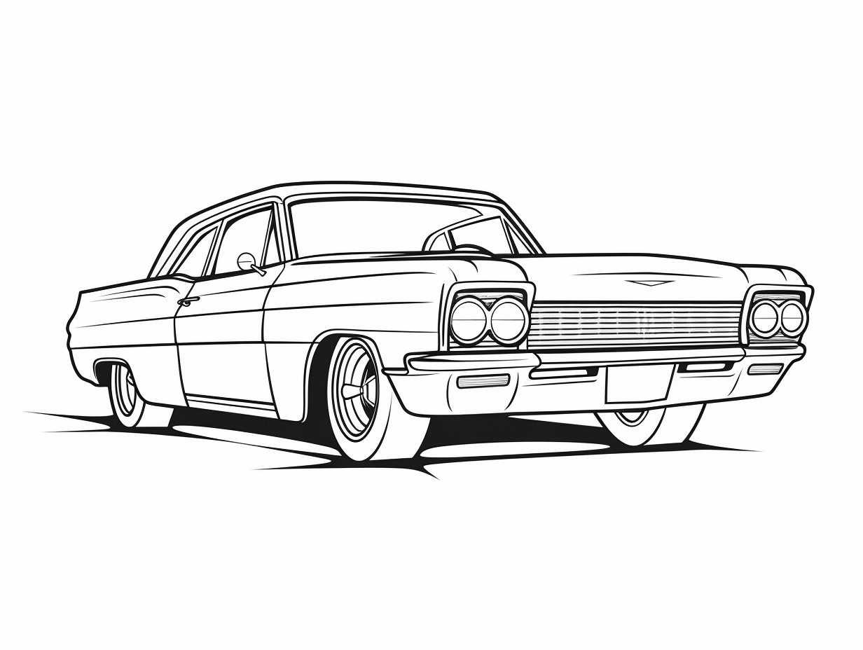 Exciting Lowrider Coloring Activity - Coloring Page