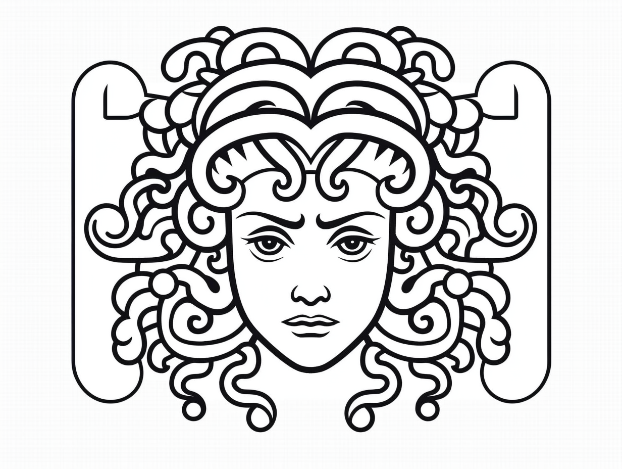 Exciting Medusa Coloring Activity - Coloring Page