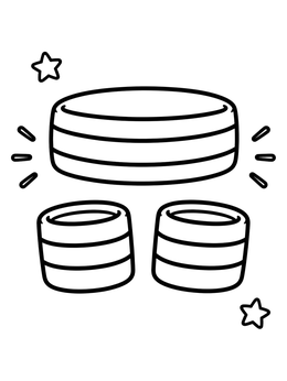 A striped sweatband set highlights this fun exercise coloring page for young kids.