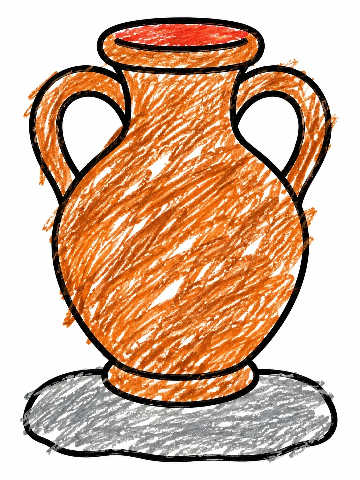 Colored example of the Clay Water Pitcher On Stone coloring page