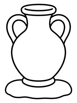 Free printable Clay Water Pitcher On Stone coloring page