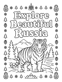 Free printable Explore Beautiful Russia Siberian Tiger coloring page