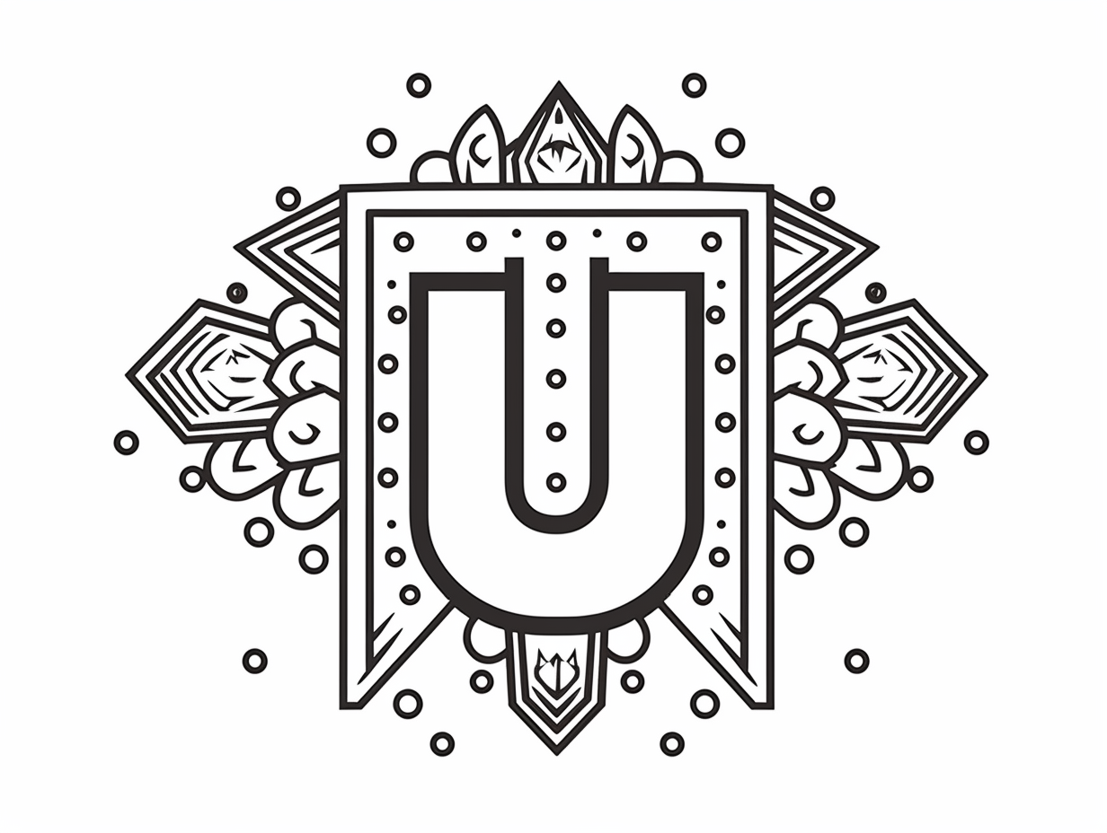 Explore The Letter U In Colors - Coloring Page