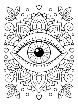Free printable Decorative Eye Mandala coloring page