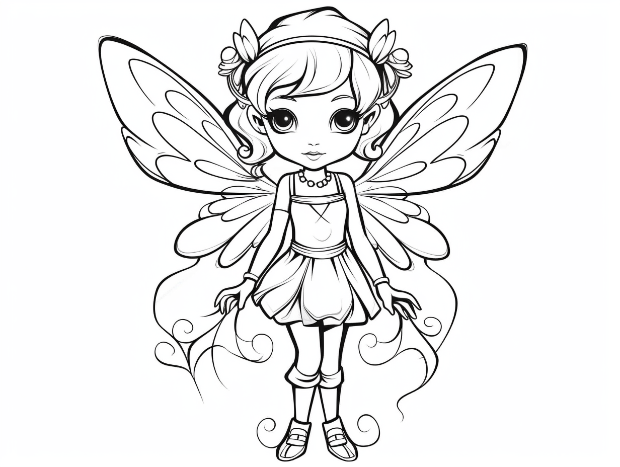 Fairy Fantasy Coloring For Adults - Coloring Page