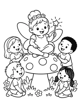 Fairy Coloring Book cover page