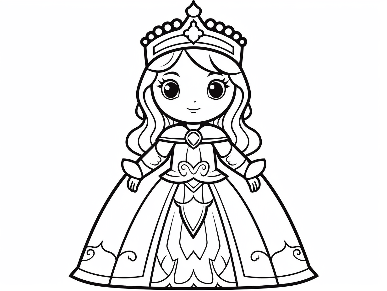 Fairytale Princess Coloring Art - Coloring Page