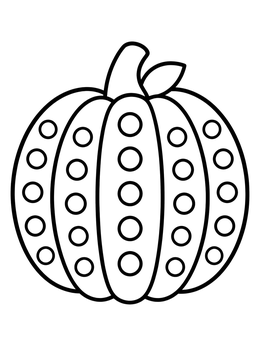 Free printable Dot Marker Autumn Pumpkin coloring page