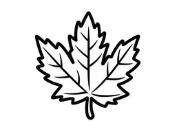 Fall Leaves: Single Sharp Pointed Maple Leaf