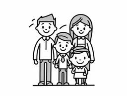 Family: Happy Parents With Their Two Children
