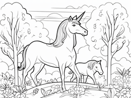 Free printable Fantastic Unicorn For Mother's Day coloring page