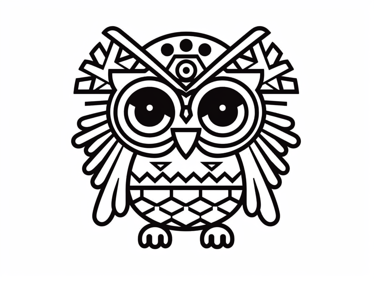 illustration of Fascinating Day of the Dead Owl image