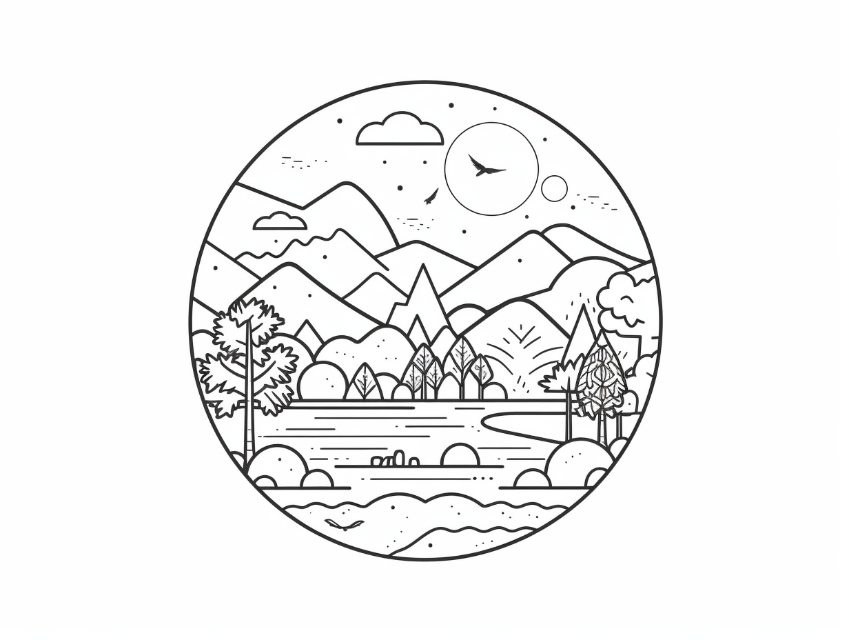 illustration of Fascinating ecosystem coloring page