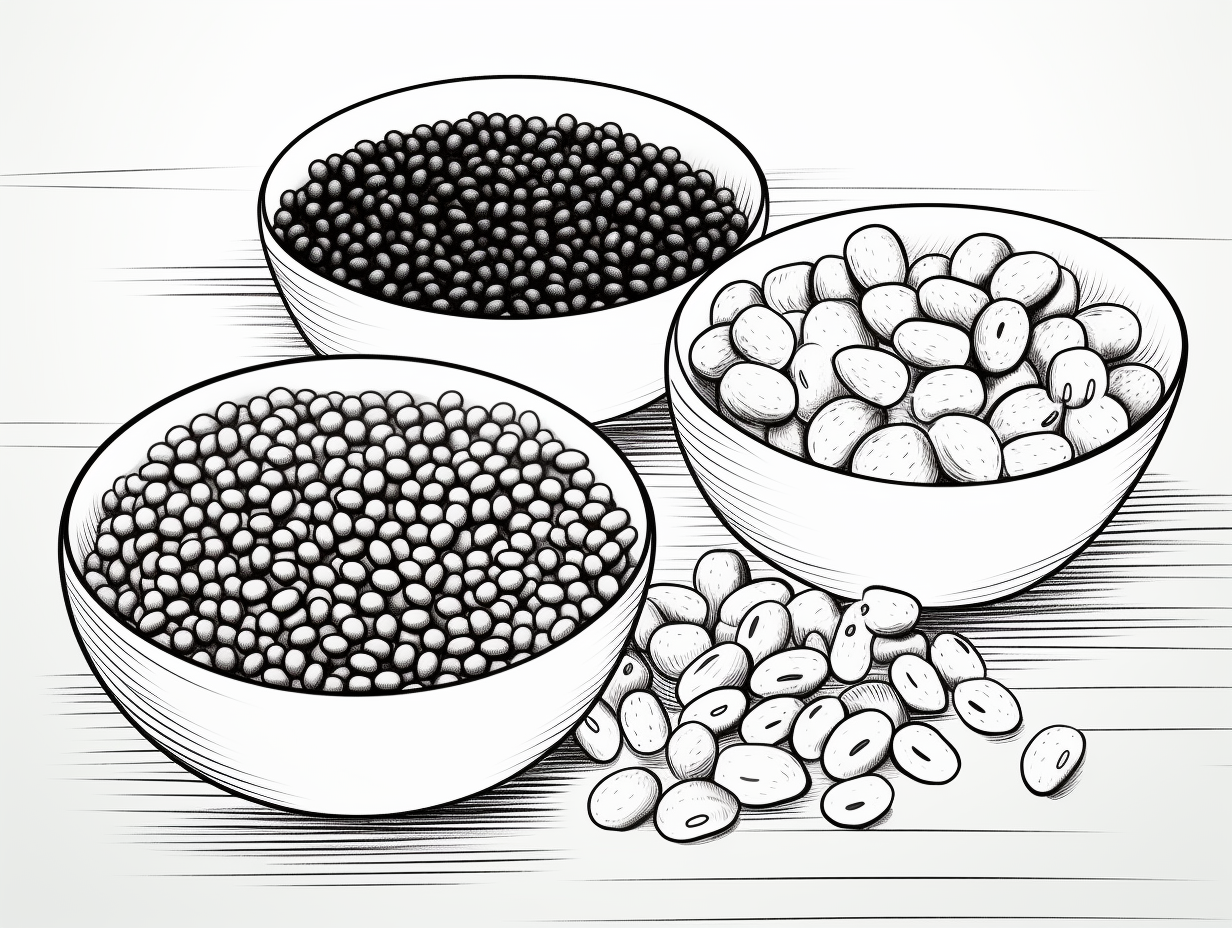 illustration of Fascinating grains coloring page