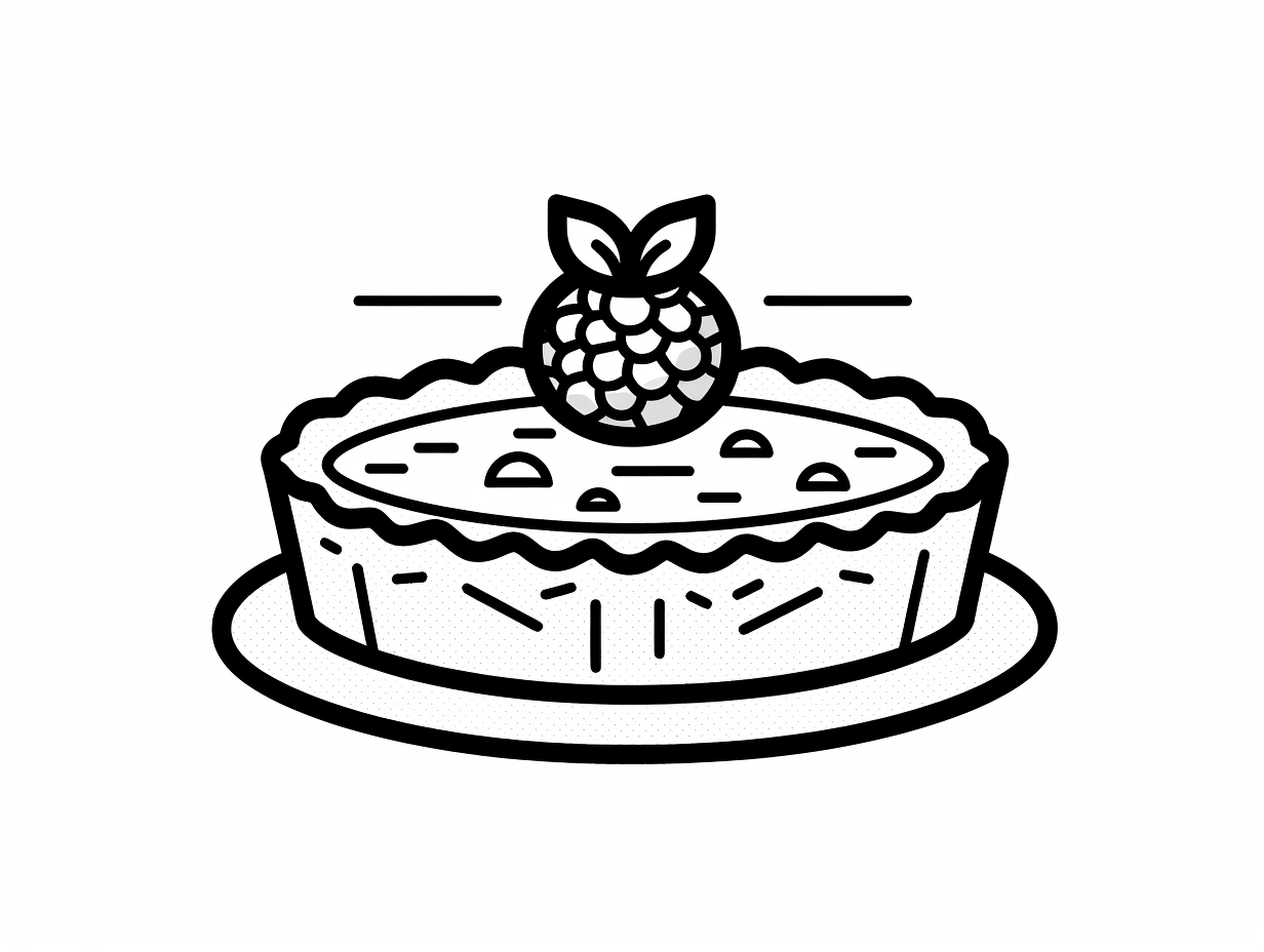 illustration of Fascinating pie for coloring activity