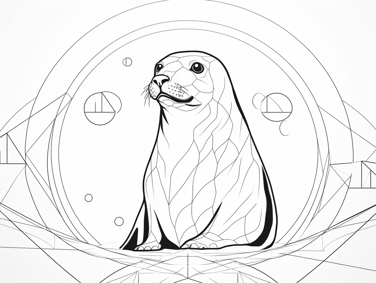 illustration of Fascinating seal coloring adventure