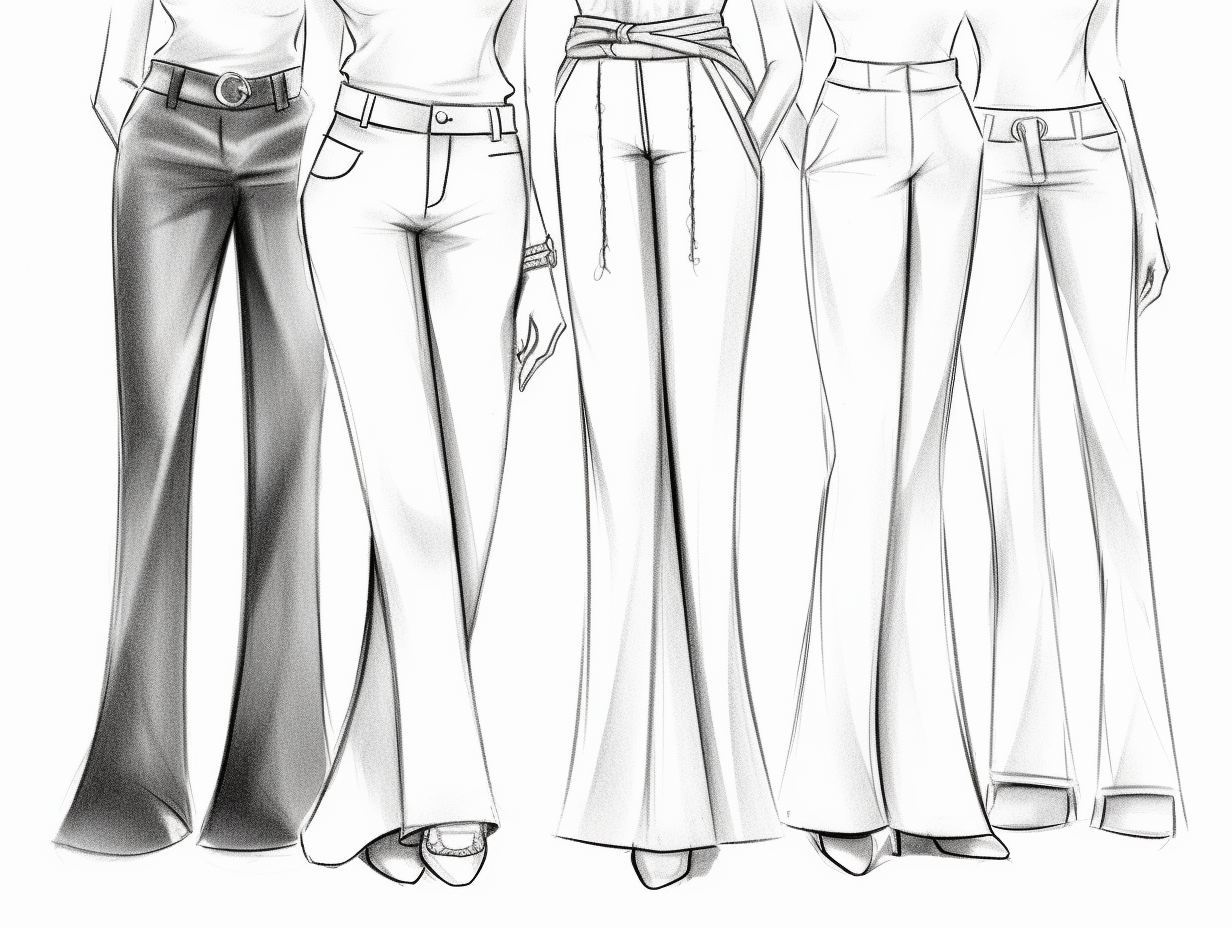 illustration of Fashion-forward pants coloring