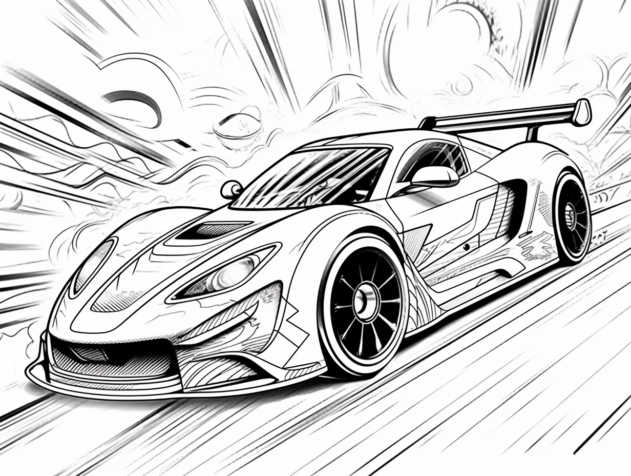 illustration of Fast and furious drift car