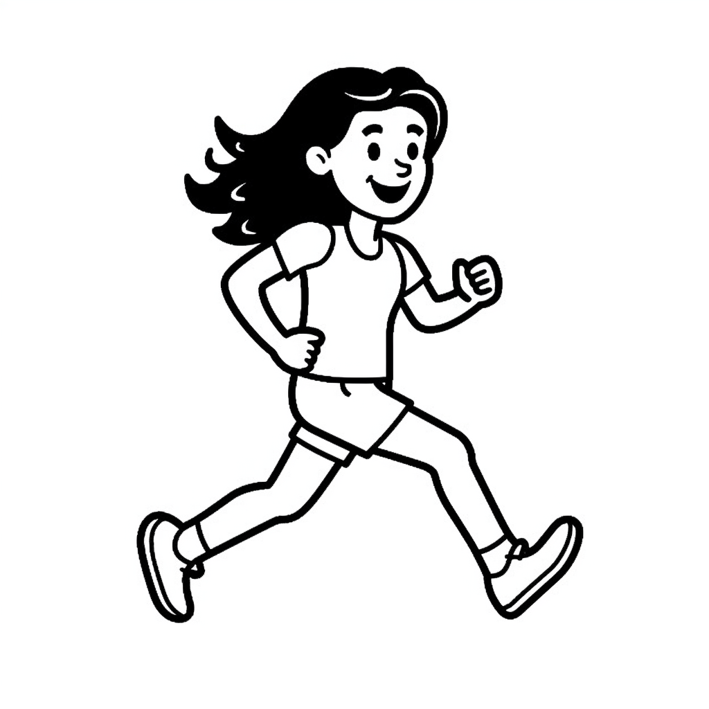 illustration of Fast pace running