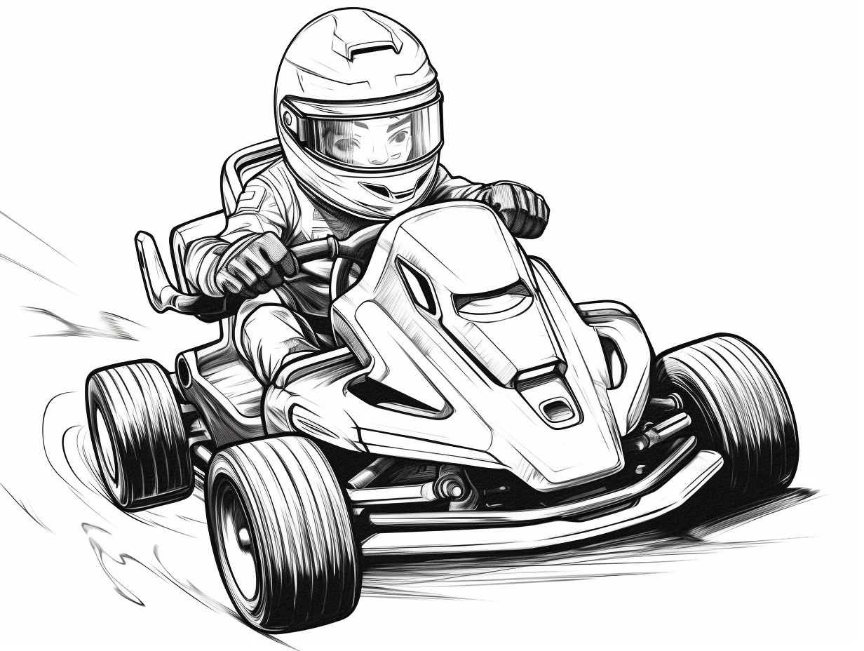 illustration of Fast-paced go-kart artwork