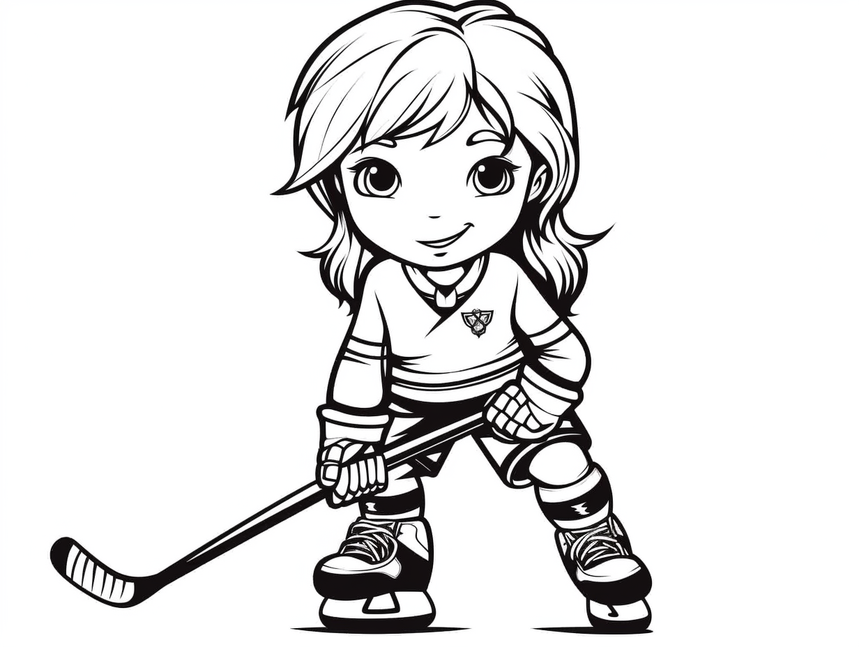 illustration of Fast-paced hockey player