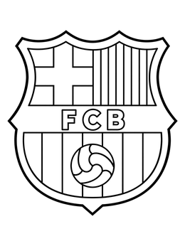 Free printable Fc Barcelona Football Club Crest coloring page