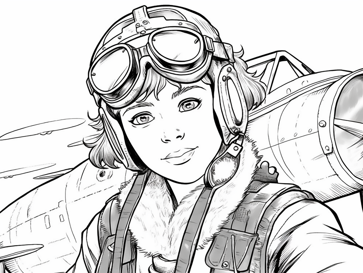 illustration of Fearless Amelia Earhart