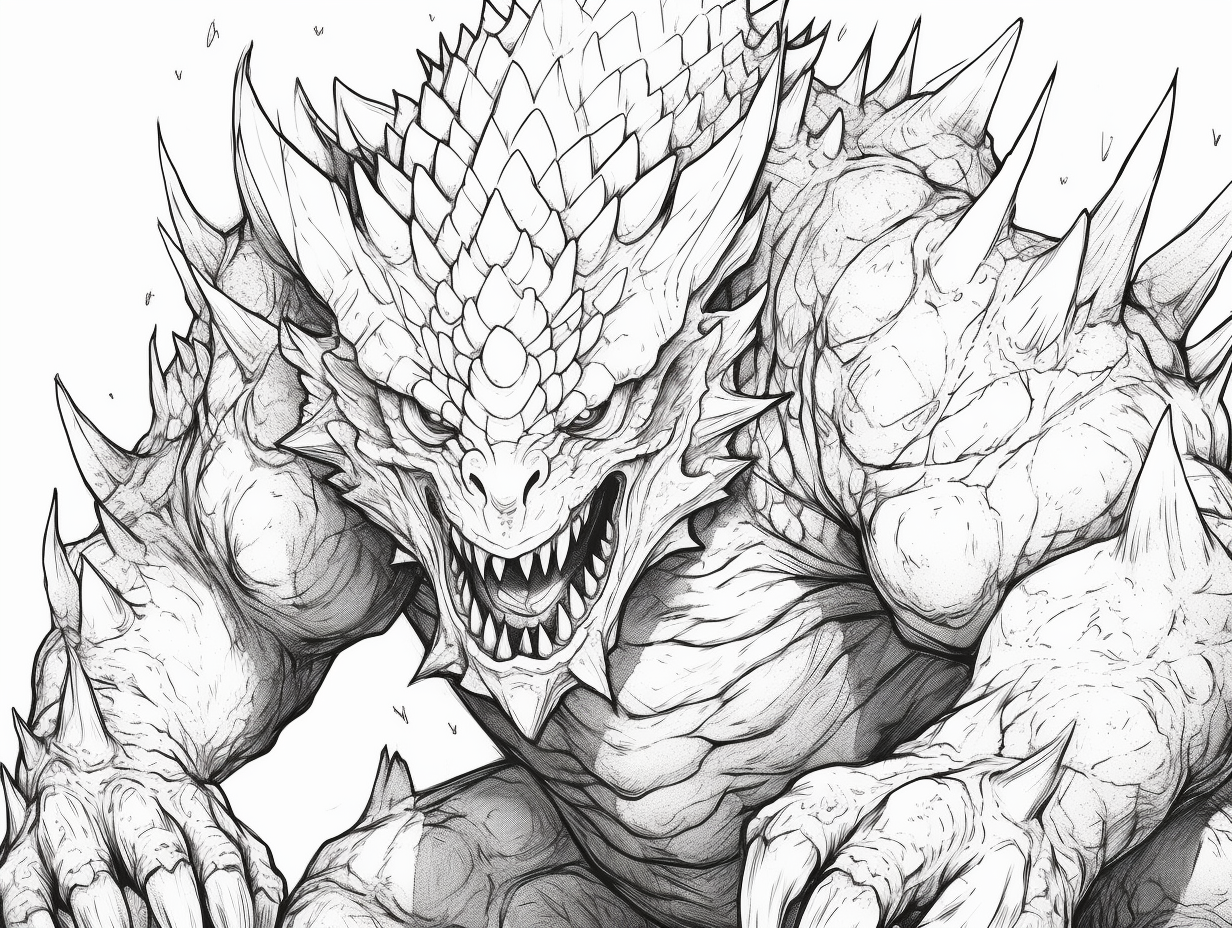 illustration of Fearsome monster illustration