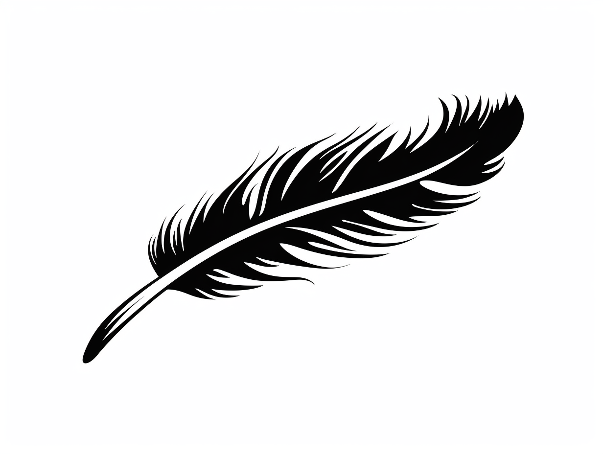 illustration of Feather coloring page