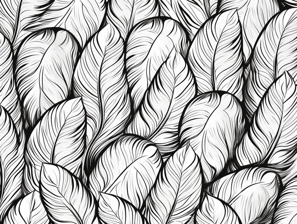 illustration of Feather fantasy: adult coloring experience