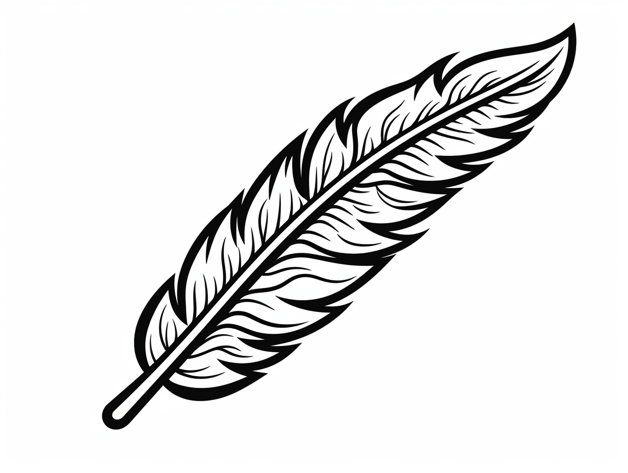 illustration of Feather illustration for coloring