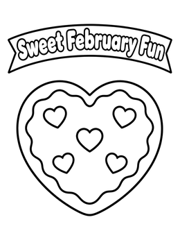Free printable Frosted Sweet Heart Cookie coloring page