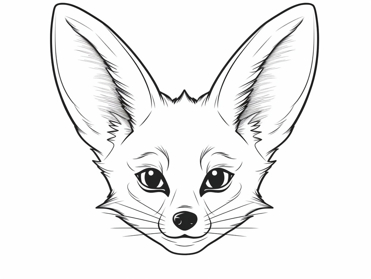illustration of Fennec fox coloring fun for kids