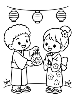 Free printable Festival Gift For A Friend coloring page