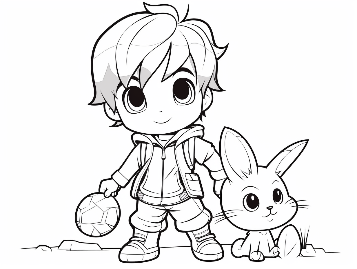 illustration of Festive Anime Easter for kids