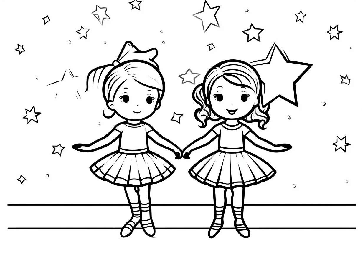 illustration of Festive ballet coloring page