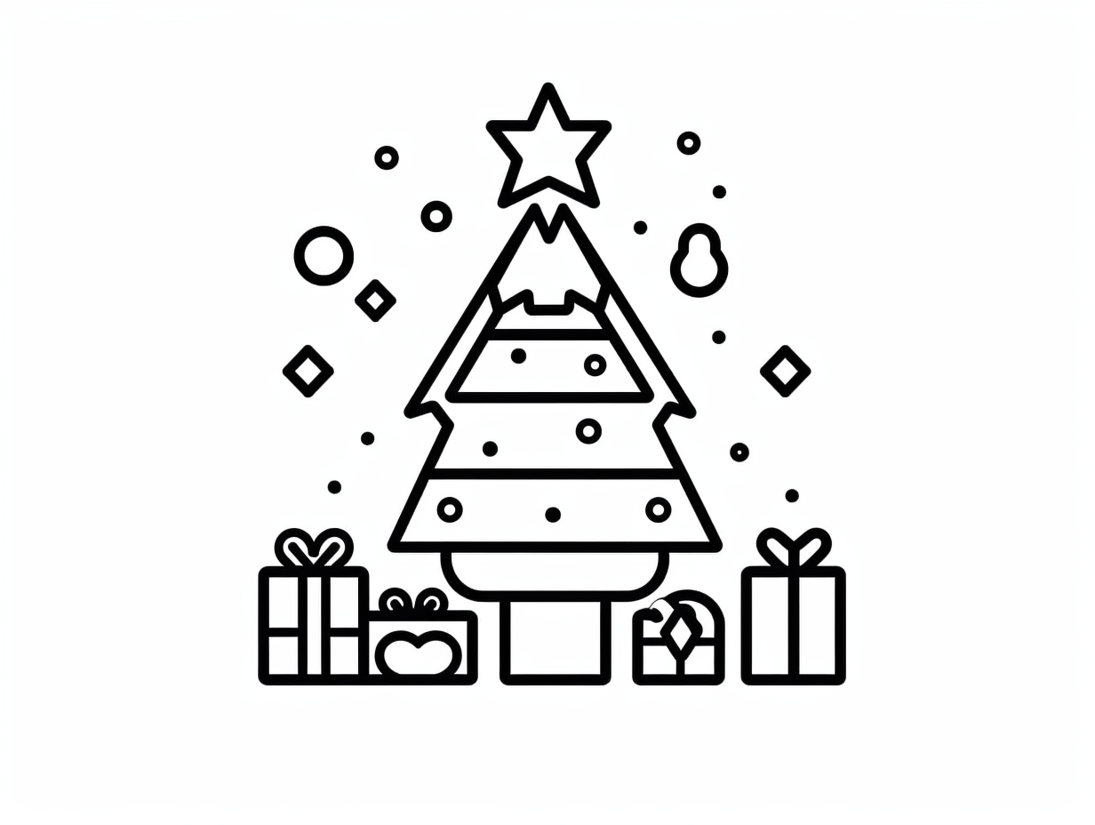 illustration of Festive Christmas doodle